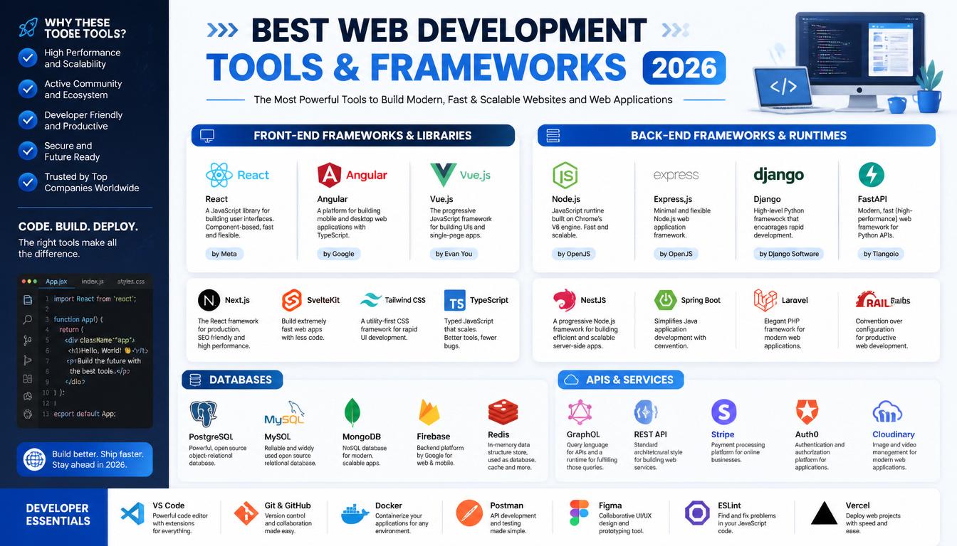 Best Web Development Tools and Frameworks in 2026